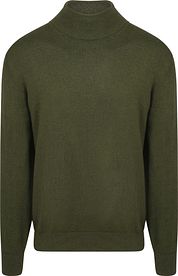 Steppin' Out Rollneck Pullover Cotton Cashmere Olive Green