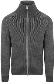Marc O'Polo Cardigan Rib Wool Mix Grey