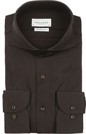 Profuomo Japanese Knitted Shirt Dark Brown