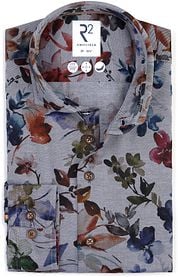 R2 Shirt Flannel Flower Print Multicolour