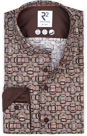 R2 Shirt Print Brown