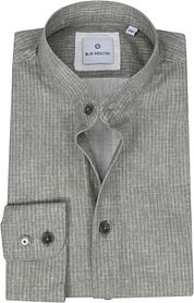 Blue Industry Shirt Mao Collar Green