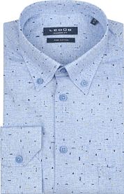 Ledub Shirt Print Light Blue Chest Pocket
