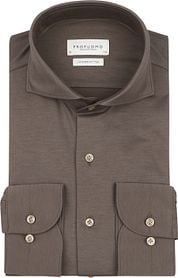 Profuomo Japanese Knitted Shirt Brown