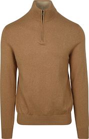 Steppin' Out Half-Zip Pullover Cotton Cashmere Camel