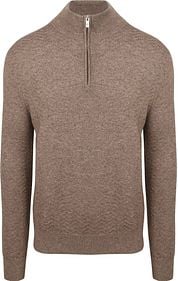 R2 Pullover Halfzip Weave Structure Taupe