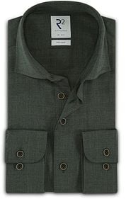 R2 Wool Shirt Dark Green