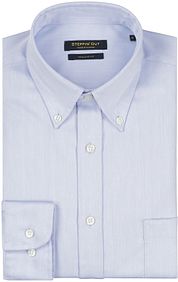 Steppin' Out Shirt Herringbone Light Blue