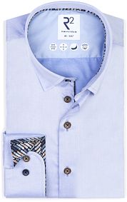 R2 Shirt Fine Twill Contrast Light Blue