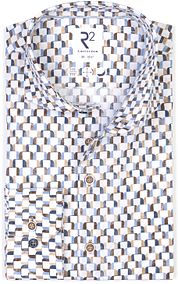 R2 Poplin Shirt Print Multicolor