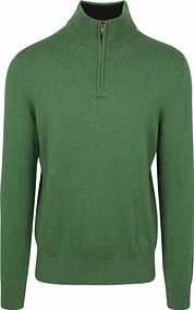 Steppin' Out Half-Zip Pullover Cotton Cashmere Green
