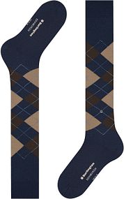 Burlington Edinburgh Knee Socks Wool Navy