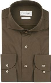 Profuomo Japanese Knitted Shirt Army Green