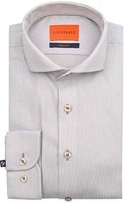 Suitable Shirt Jacquard Luxe Beige