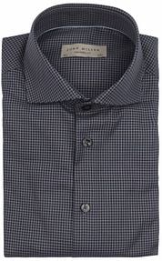 John Miller Shirt Vichy Checks Anthracite