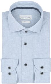 Profuomo Shirt Linen Blend Light Blue
