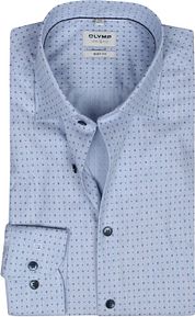 Olymp Level Five Shirt Light Blue Print