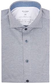 OLYMP Shirt Level 5 24/Seven Pied de Poule Blue