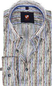 Suitable Shirt Inked Stripes Multicolour