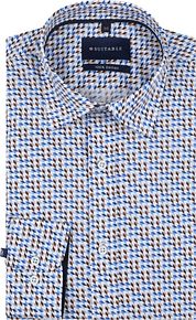Suitable Shirt Construct Print Blue