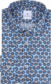 Blue Industry Overhemd Print Kobaltblauw 