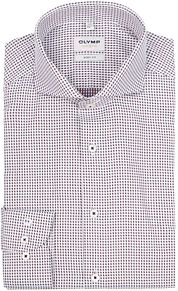 OLYMP Shirt Level 5 Print White Bordeaux