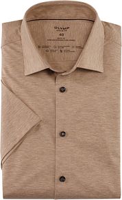 OLYMP Short Sleeve Shirt Level 5 24/Seven Beige