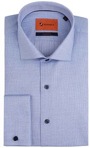 Suitable Shirt Double Cuff Blue