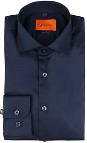 Suitable Shirt Pink Skinny Fit Navy 241-1
