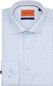 Suitable Shirt Twill Print Light Blue