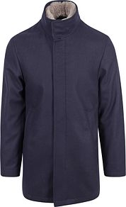Suitable Hirsch Coat Wool Blend Navy
