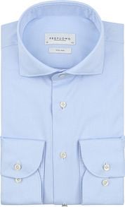Profuomo Twill Shirt Extra Long Sleeves Light Blue  