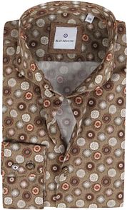 Blue Industry Shirt Melange Print Camel Brown