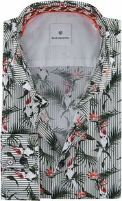 Blue Industry Shirt Parrot Green