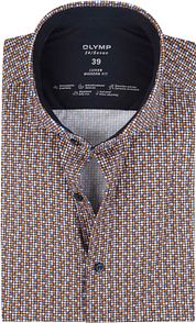 OLYMP Luxor Jersey Stretch Shirt 24/Seven Caramel