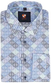 Suitable Twill Shirt Checked Blue