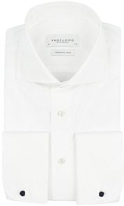 Profuomo Shirt Cutaway Double Cuff Off White