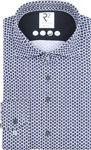 R2 Shirt Jersey Shaped Print Blue