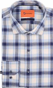Suitable Shirt Widespread Flanel Checks Blue