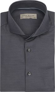 John Miller Shirt Contrast Anthracite