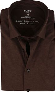 Olymp Luxor Shirt Modern Fit 24 Seven Jersey Brown