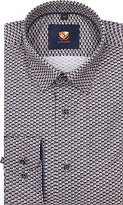 Suitable Shirt Print Brown 267-12