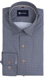 Suitable Shirt Print Dark Blue