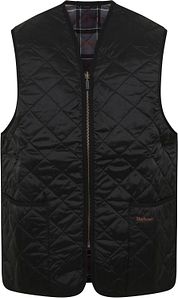 Barbour Waistcoat Quilted Zip-in Black