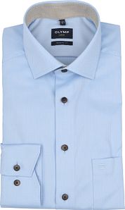 Olymp Luxor Shirt Diamond Structure Light Blue  