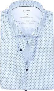 OLYMP Shirt Level 5 24/Seven Print Light Blue
