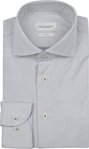 Profuomo Twill Shirt Stripes Green
