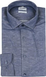 OLYMP Level 5 Shirt Linen Blend Blue