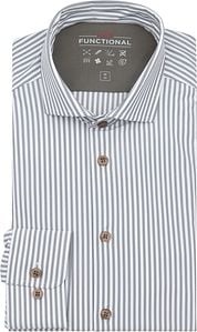 Pure The Functional Shirt Super Stretch Stripes Brown