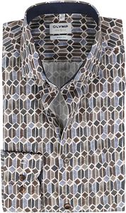 Olymp Level Five Body Fit Shirt Print Nature